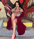 Bella Poarch Sexy Red Dress