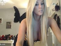 Buck Wild And Busty Blonde Xo Gisele Teases In A Slutty Outfit And Munches On Her Big Toy.