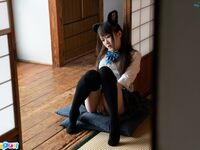 Ria Kurumi - Cat ear schoolgirl masturbation - Cospuri 0301