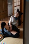 Ria Kurumi - Cat ear schoolgirl masturbation - Cospuri 0301