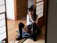 Ria Kurumi - Cat ear schoolgirl masturbation - Cospuri 0301