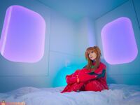 Meg Turney Asuka Cosplay On A Leash With Bondage Cuffs On Onlyfans Album