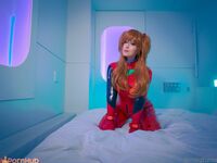 Meg Turney Asuka Cosplay On A Leash With Bondage Cuffs On Onlyfans Album