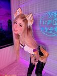 Belle Delphine Cosplay Ahri (Lol) Nude Pussy Spread Onlyfans Photos