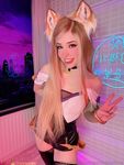 Belle Delphine Cosplay Ahri (Lol) Nude Pussy Spread Onlyfans Photos
