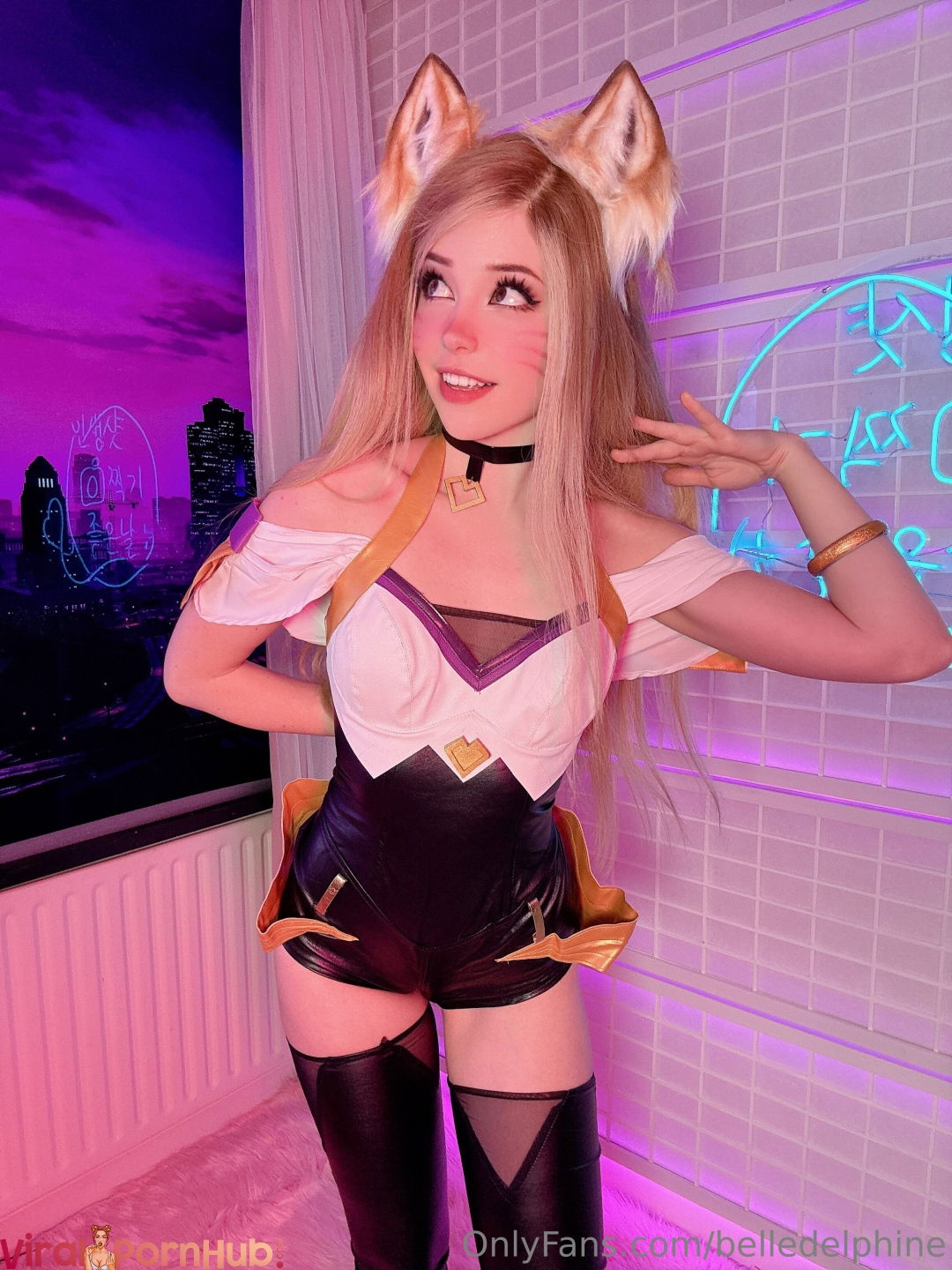Belle Delphine Cosplay Ahri (Lol) Nude Pussy Spread Onlyfans Photos